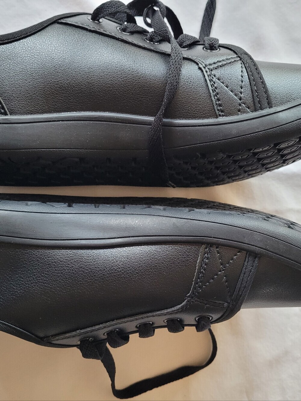 Women's/Unisex Black Slip-On Lace-Up Comfort Sneakers 42 - Picture 6 of 9
